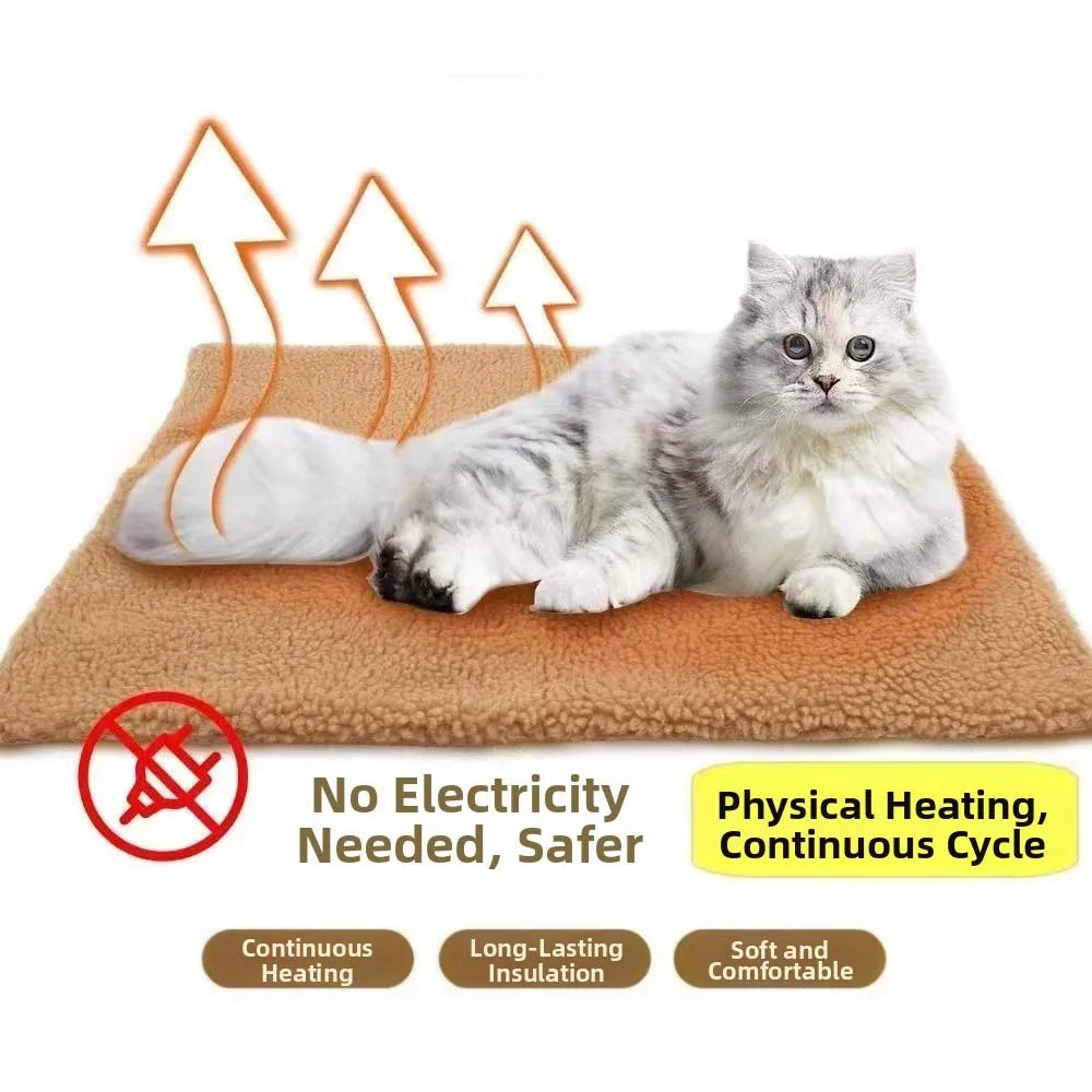Automatic Heat Pet Mat Self-Warming Dog Cat Bed Pad 7 Colors 5 Sizes Removable Machine Washable Cover Cozy Warming Cushion All Seasons Cloth Pets Supplies