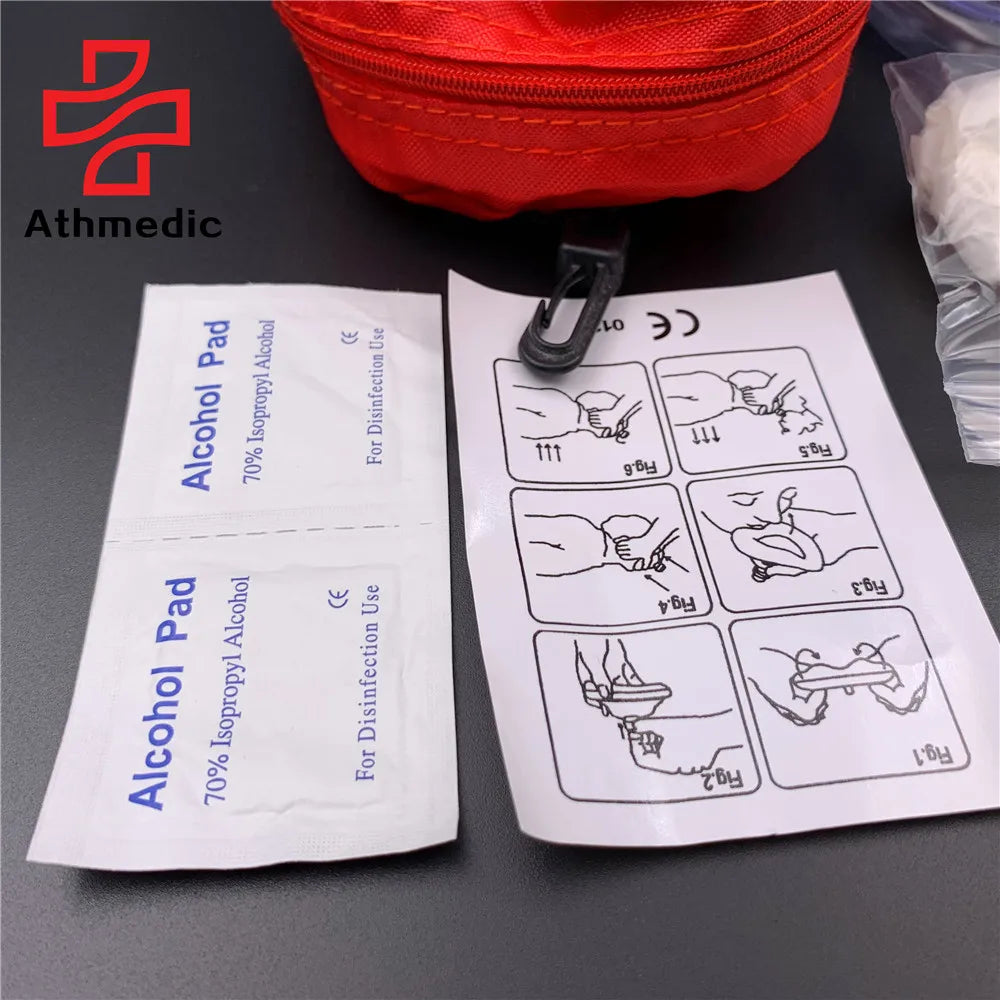 NEW Promotion Resuscitator Training First Aid Emergency CPR Mask Kit CPR Mask in Nylon Bag Infant CPR Mask Kit Emergency Health Care Accessories