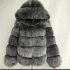 10 Colors S-4XL Plus Size Women's Winter Warm Faux Fur Jacket with Hat Splicing Jacket Faux Fur Hooded Jacket Top Quality Snow Boots Outerwear Jackets Women Winter Apparel Supplies