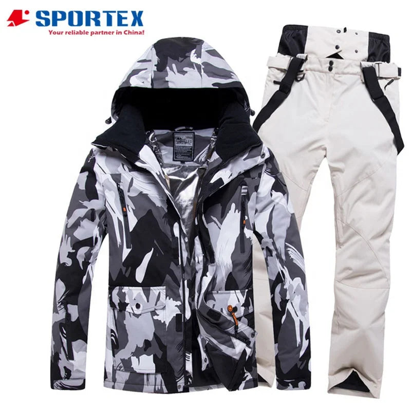 NEW Arrivals 10 Colors  M-4XL Plus Size Waterproof Breathable Men's and Women Snow Wear Winter Snowboard Suit Ski Suit Winter Sports Clothing Supplies