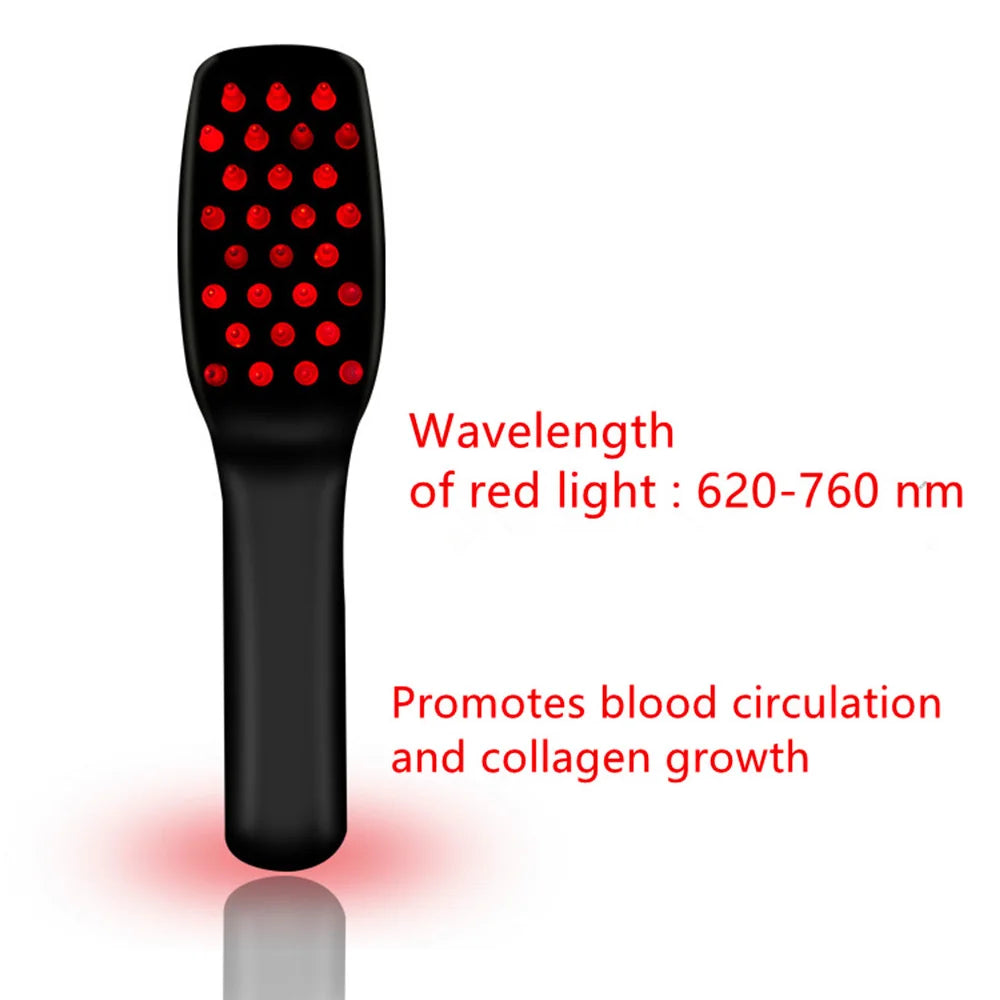 NEW Arrivals Electric Vibration Massage Comb Blue and Red Light Hair Growth Massage Hair Brush Anti Hair Loss Phototherapy Electric Combs Hair Care Supplies