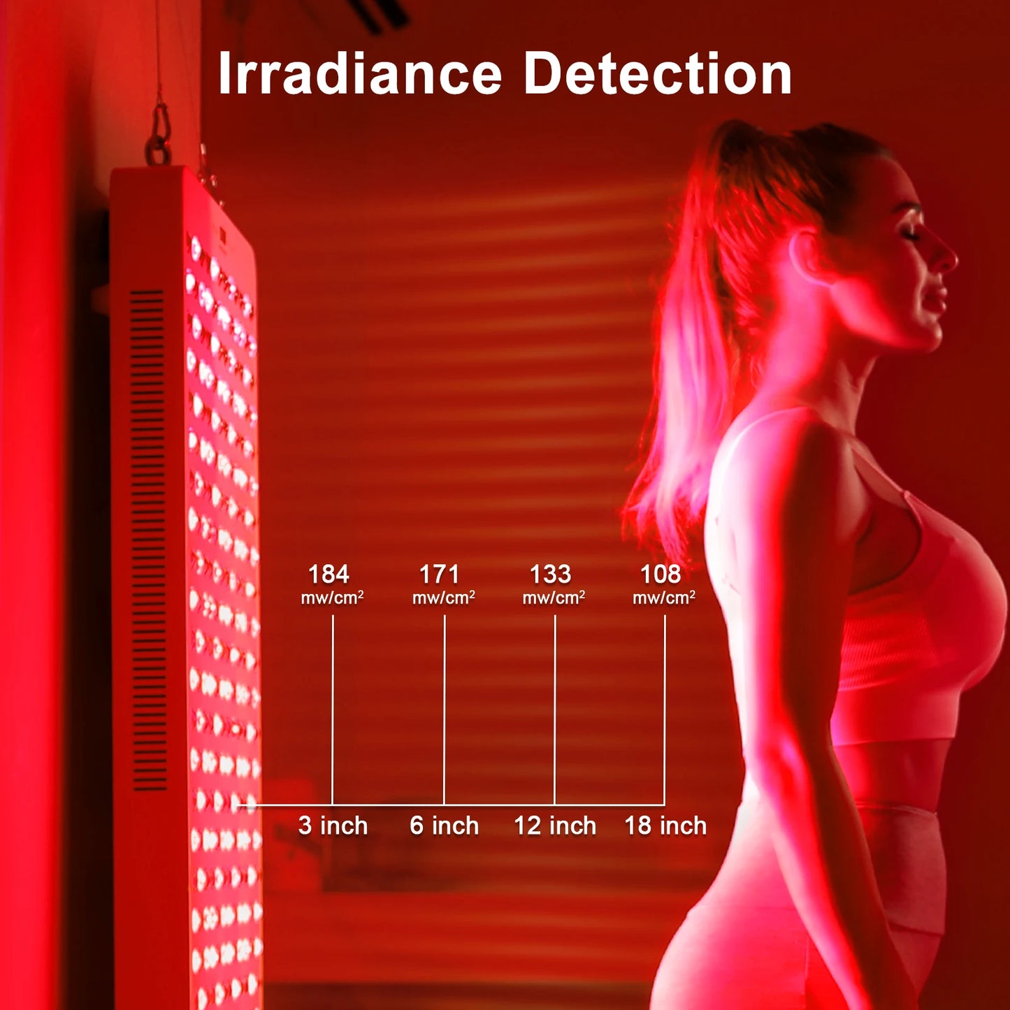 2160W Full Body Professional Standing Red LED Light Therapy Adjustable Frequency Red Light Therapy for Pain Relief and Body Healing Women Men Health Care Supplies