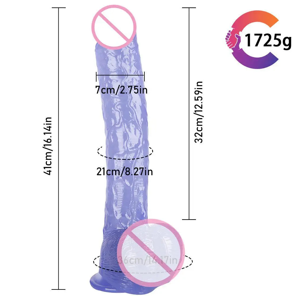 41*7cm Super Long Huge Dildo Suction Cup Realistic Penis Large Strap-on Dick Cock Lesbian Sex Toys For 18+ Adults Women Giant