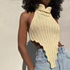 8 Colors S-3XL Women Irregular Sexy Tops Vest Knitwear Sweater Fashion Clothing Blouses Pullovers Turtleneck Sweaters Women Knitted Vest Women Casual  Apparel Accessories