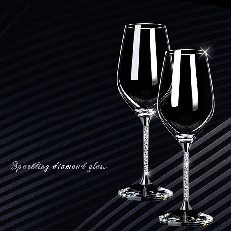 2 PCS Set Luxury Wine Glasses Crystal Champagne Flute Hand Blown Lead-Free 230/360/470/600ML Glass Cup Good Gifts for Wedding Anniversary Christmas Wine Home Restaurants Hotels Barware Accessories