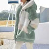 10 Colors S-5XL Plus Size Winter Warm Ladies Jacket Autumn Winter Long Sleeve Women  Block Zipper Fluff Hooded Outerwear Coats Women Winter Clothing Supplies