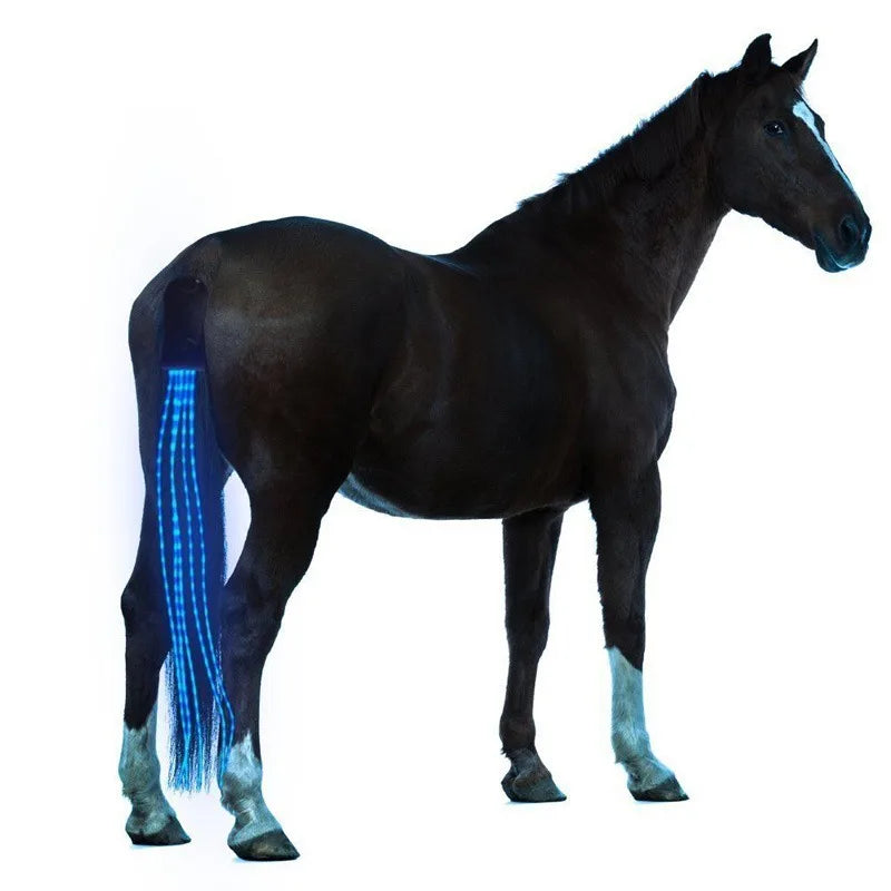 Horse Webbing Horse Collar Chest Strap Horsetail Night Visible LED Lights Chest Strap Safety Riding Gear Equestrian Products