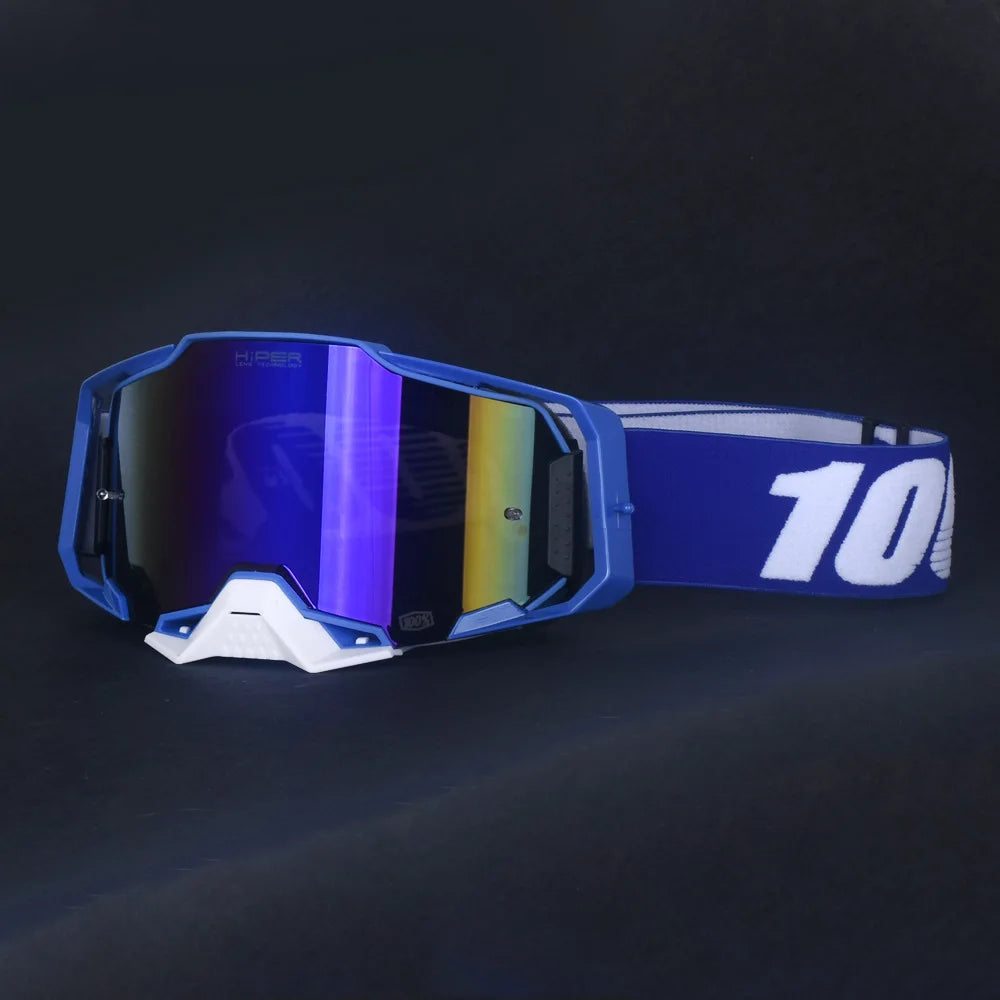 28 Colors New Upgrade Version Motocross Motorcycle Goggles Off-Road Quick Release Helmet Eyewear Can be Equipped with Myopia Glasses  Riding Skiing Glasses