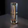 Italian Luxury All Copper K9 Crystal Table Light Rubik's Cube Creative Personality Study Art Decoration Brass Small Desk Lamp Home Bedroom Living Room Bedside Lampshades Lighting Accessories