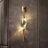 Villa Home Luxury K9 Crystal All Copper Wall Lamp Modern Simple Bedroom Bedside Bracket Light Decoration Hallway Art LED Wall Fitting Home Lighting Supplies