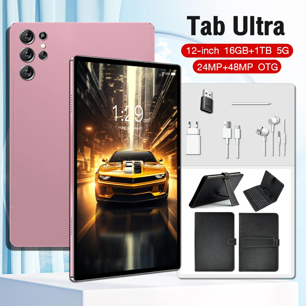HOT SALE Brand Tab Ultra HDR Tablet 11" AMOLED 120Hz 16GB 1TB Snapdragon 8 108MP 8000mAh 5G 2K Resolution Gaming Drawing Electronic Supplies