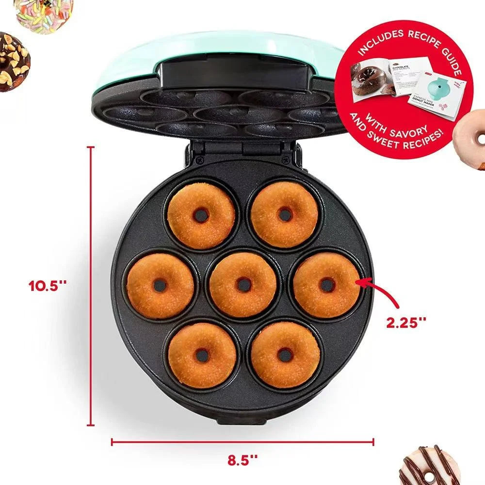 New Design Home Professional Non-Stick Mini Electric USB Donut 7 Hole Maker Machine for Kid-Friendly Breakfast Home Use