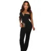 S-2XL New Fashion Women's Sexy Slim Solid Color Sleeveless High Waist Jumpsuit New Design Night Clubwear Evening Prom Party Bodysuit Ladies Sexy Apparel Supplies