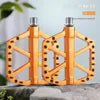 Titanium Alloy Axle 7 Colors  BMX Road  Mountain Bike Pedals Aluminum Alloy Three Bearings Titanium Alloy High-Strength Oversized Anti-Slip Treads Steel Spindle Bicycle Parts Accessories
