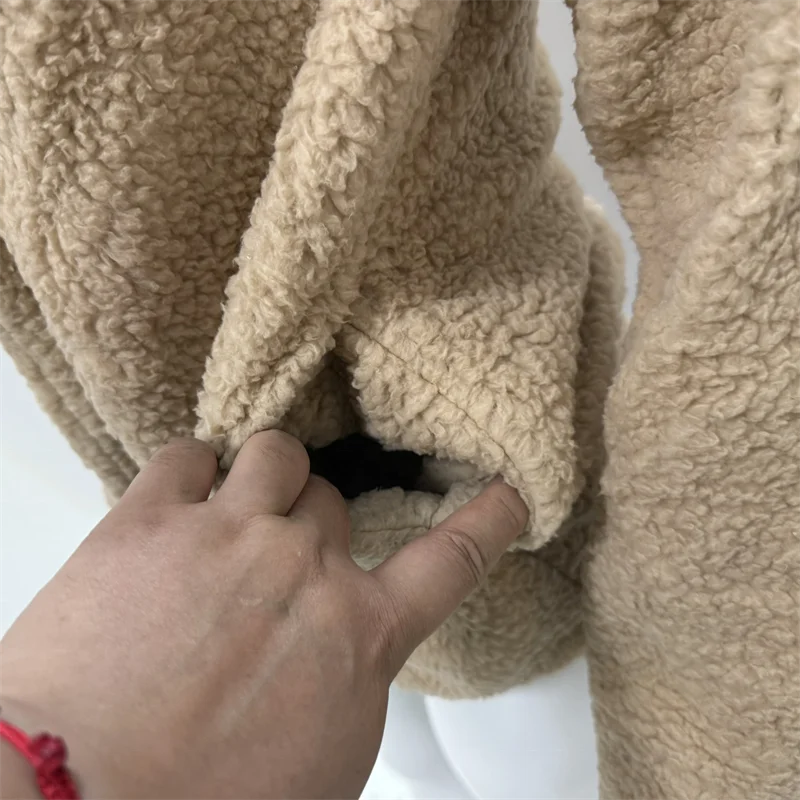 8 Colors S-5XL Plus Size Women's Double-Sided Fleece Jacket Long Sleeve Lapel Collar Thick Plush Warm Coat for Winter Autumn & Spring Casual Outerwear