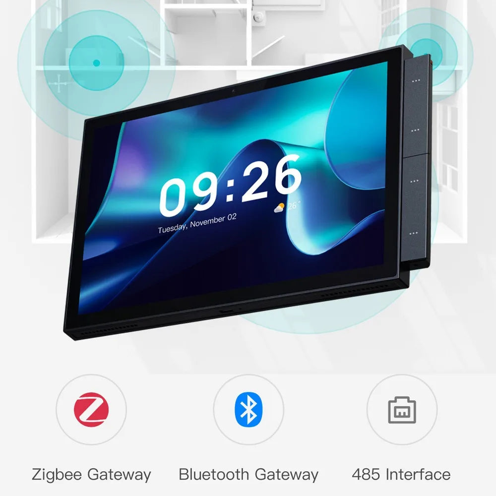 EU/US TUYA APP  Smart Central Controller Wi-Fi Remote Control Built in Zigbee Gateway 10.1 Inch Control Panel for Smart Home Life Supplies.