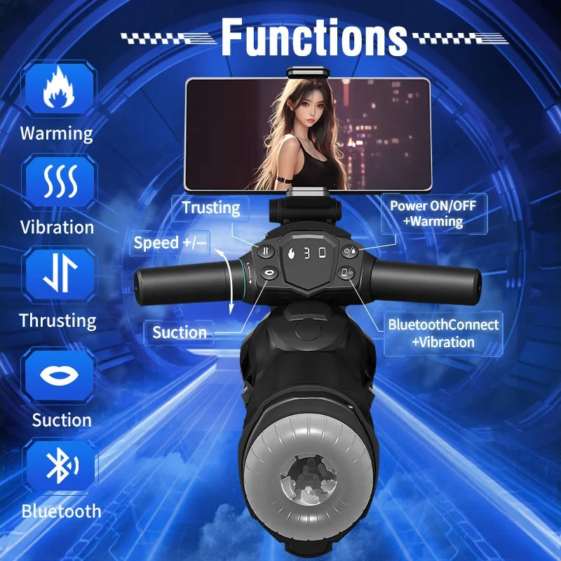 NEW Arrivals Heating Male Sex Toy Retractable Masturbation Machine Sucking Automatic Thrusting APP Connected Masturbator for Man Adults Sex Toys Supplies