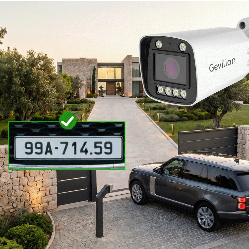 Fortify Your Home Residential Neighborhood 8MP IP66 LPR ANPR ALPR License Plate Recognition Camera Barrier Gate Whitelist for Parking Lot Vehicle Access Control