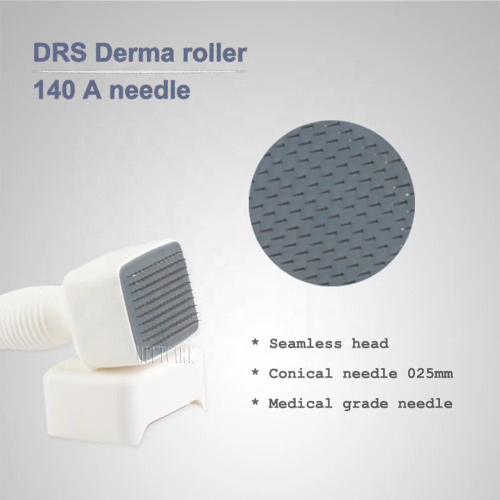 Derma Stamp Roller DRS140 Adjustable Needle Length Microneedle Derma Rolling System for Anti-Aging Wrinkle Hair Loss Therapy