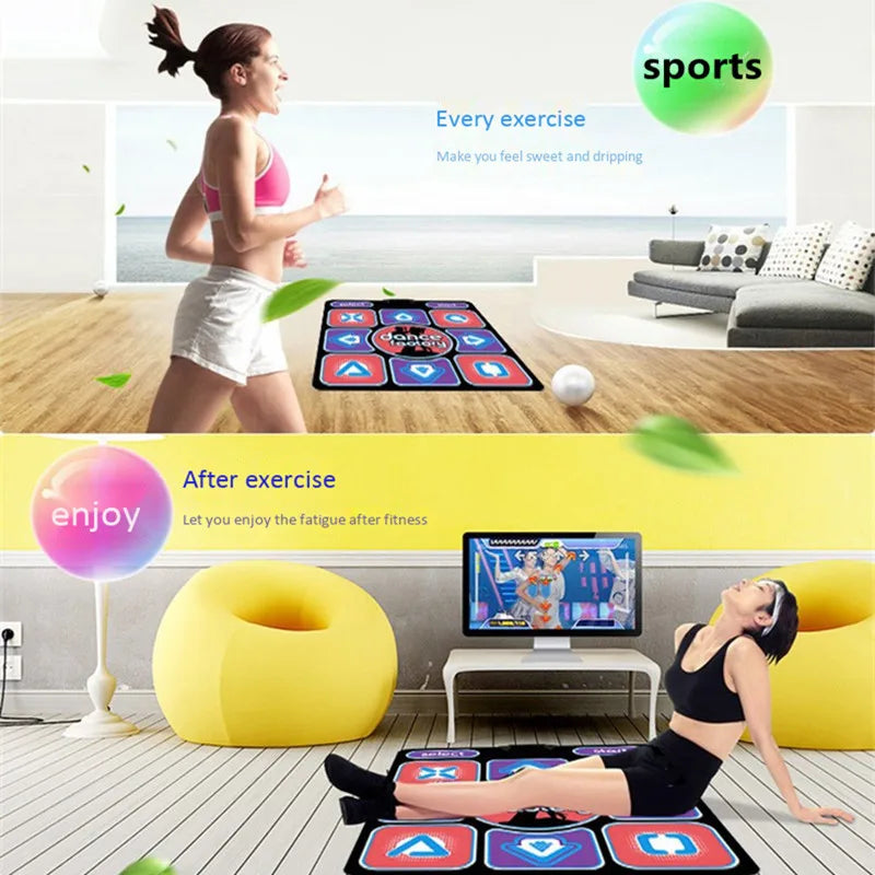 Home Fitness Dancing Mat USB Connection Computer Laptop Yoga Exercise Fitness Machine Sports Game Song Singing Music CP Dance Rug Consoles