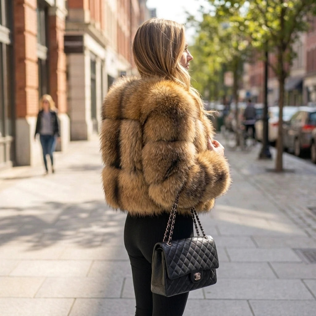Just Arrived S-3XL Plus Size Super Hot Winter Women Luxury Thick 100% Real Raccoon Fur Coat Natural Fur Jacket Women's Short Jacket Snow Boots Outerwear Jackets Evening Party Night Clubwear Ladies Luxury Apparel Supplies.