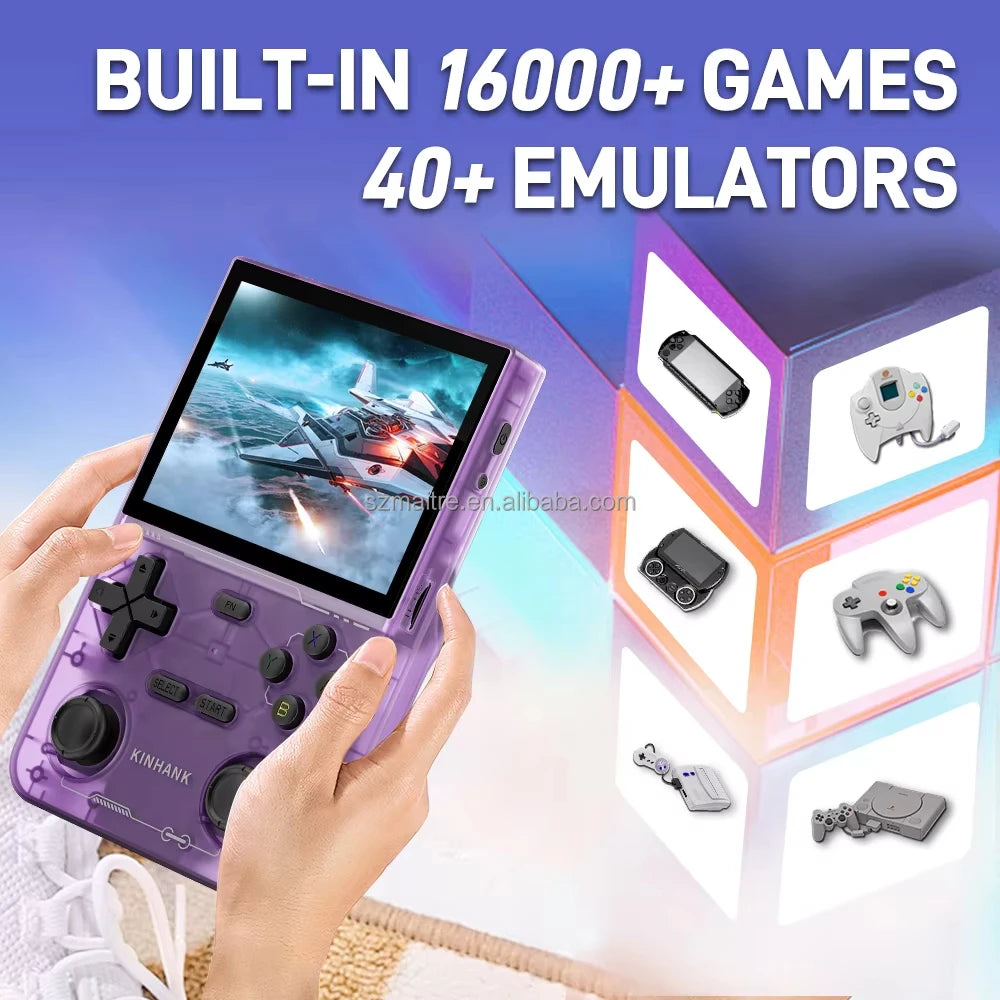 K36 Handheld Game Consoles 3.5 Inch IPS Screen Pocket Game Player Linux System RK3326 64GB Support WI-FI 40 Simulators Console