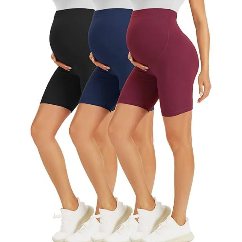 NEW Arrivals Women's Maternity Shorts Over the Belly Buttery Soft Stretchy Breathable Pullover Closure Lounge Yoga Shorts Pregnancy Activewear Sports Apparel Accessories