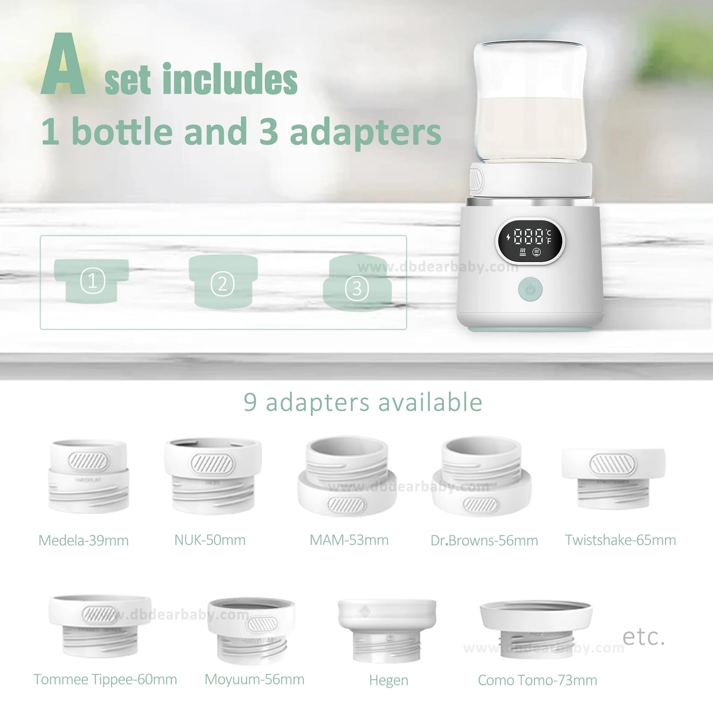 Home Outdoor Travel USB Electronic Smart Baby Bottle Warmer N4, 4-Setting Precise Temperature Control, 6H Heat Preservation, Food-Grade Stainless Steel, BPA-Free Baby Care Hygiene Supplies