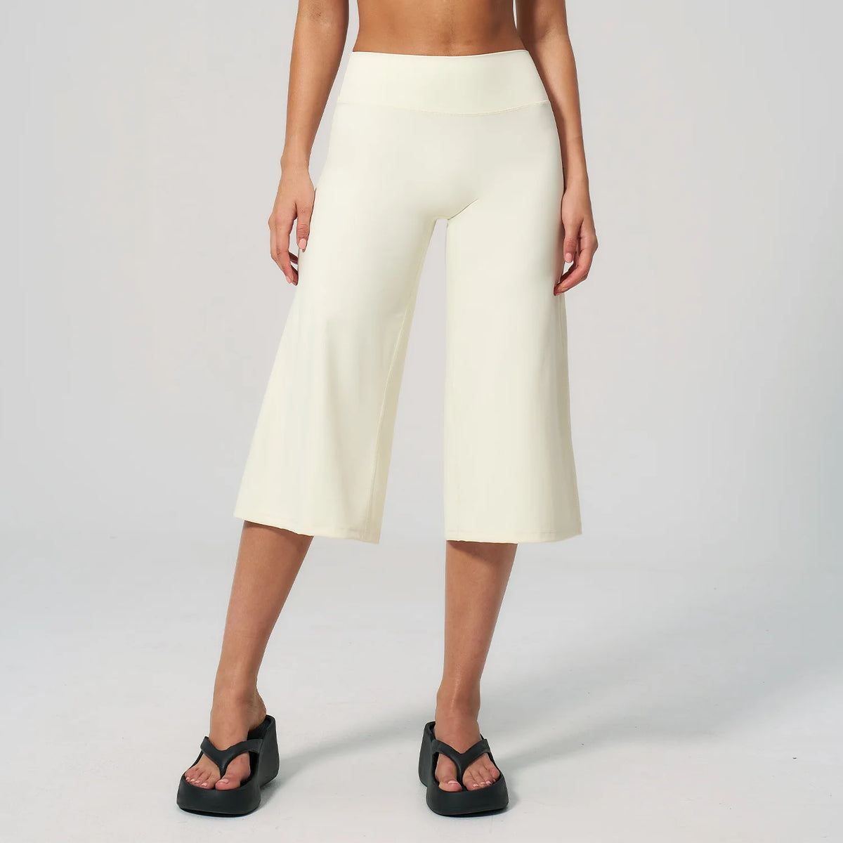 5 Colors S-XL Women's High Waisted Capri Pants Wide Leg Yoga Trousers Quick Dry Cropped Leggings Summer Athleisure Outdoor Running Gym Fitness Activewear Female Sports Apparel Accessories