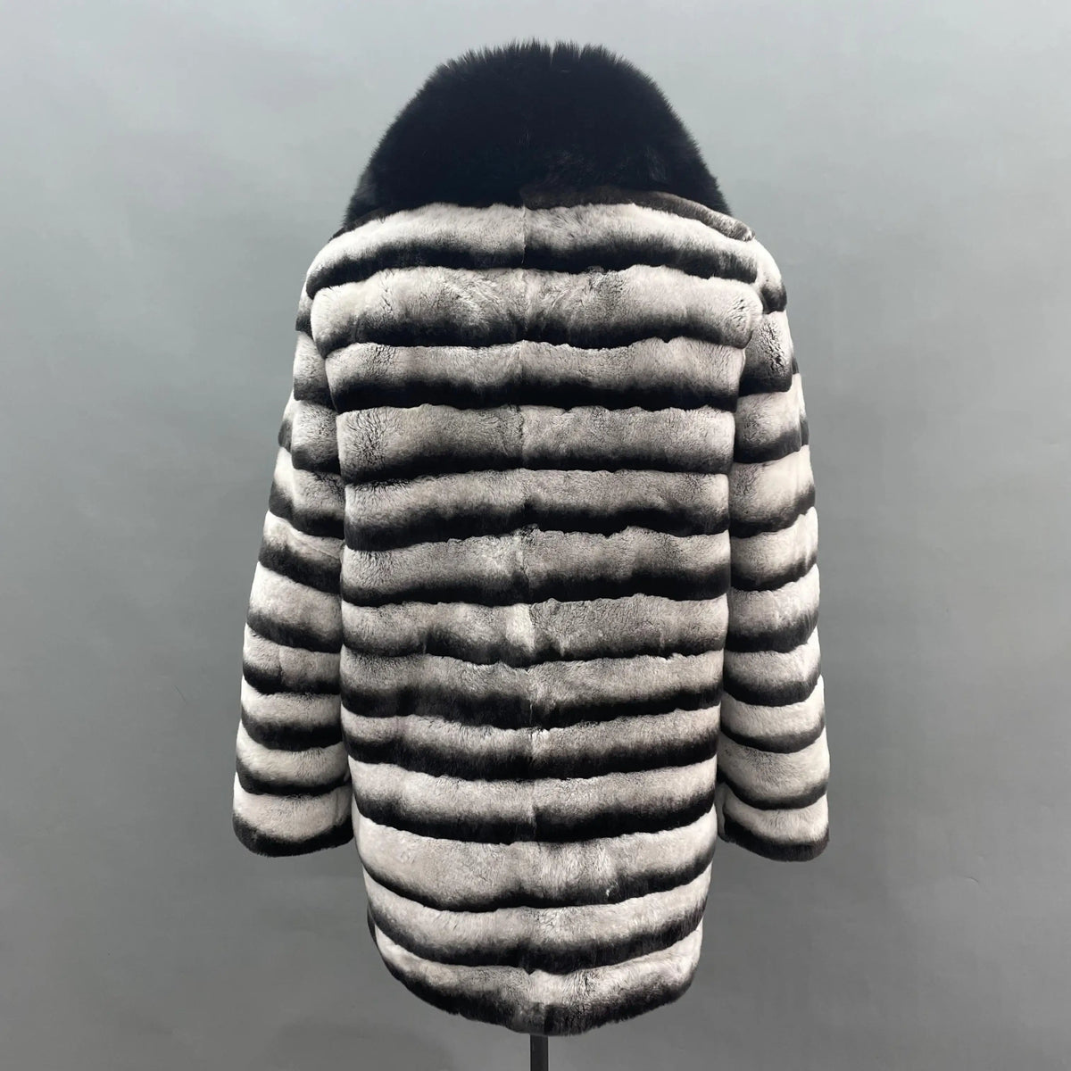 Boutique Gala HOT SALE (Few Units Left) S-4XL Plus Size Winter Warm Original Chinchilla Mink Real Natural Rabbit Fur Jacket Christmas Gift for Husband Lover Boyfriend Luxury Outerwear Coats Gentleman Winter Apparel Supplies