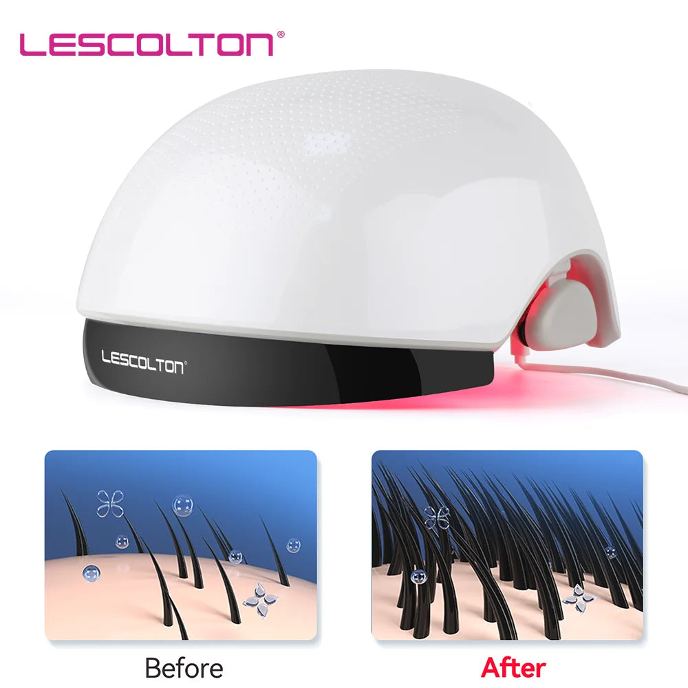 Medical EMS Laser Intelligent Operating Red Led Lights Phototherapy Hair Growth Helmet Red Light Therapy Anti-Hair Loss Alopecia Baldness Treatment Scalp Blood Circulation Hair Care Device for Home Use