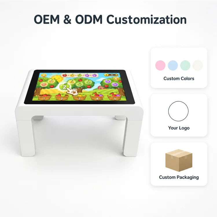 55* Inch Android Waterproof LED Tube Kids Interactive Touch Screen Game Table Home School Educational Learning Table Screen