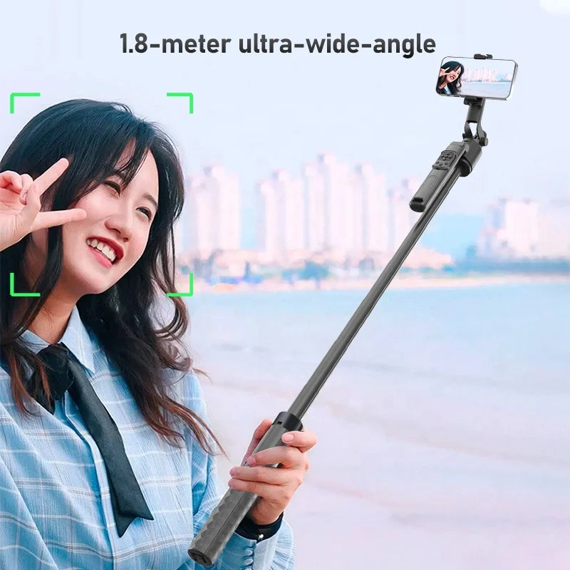 New Set Ai Tracking 360 Degree Roll Axis 180CM AI Face Tracking Professional Gimbal Auto Follow Remote Control Tripod Stand Selfie Stick Gimbal Stabilizer for Vlog TikTok YouTube Video Maker Gimbal