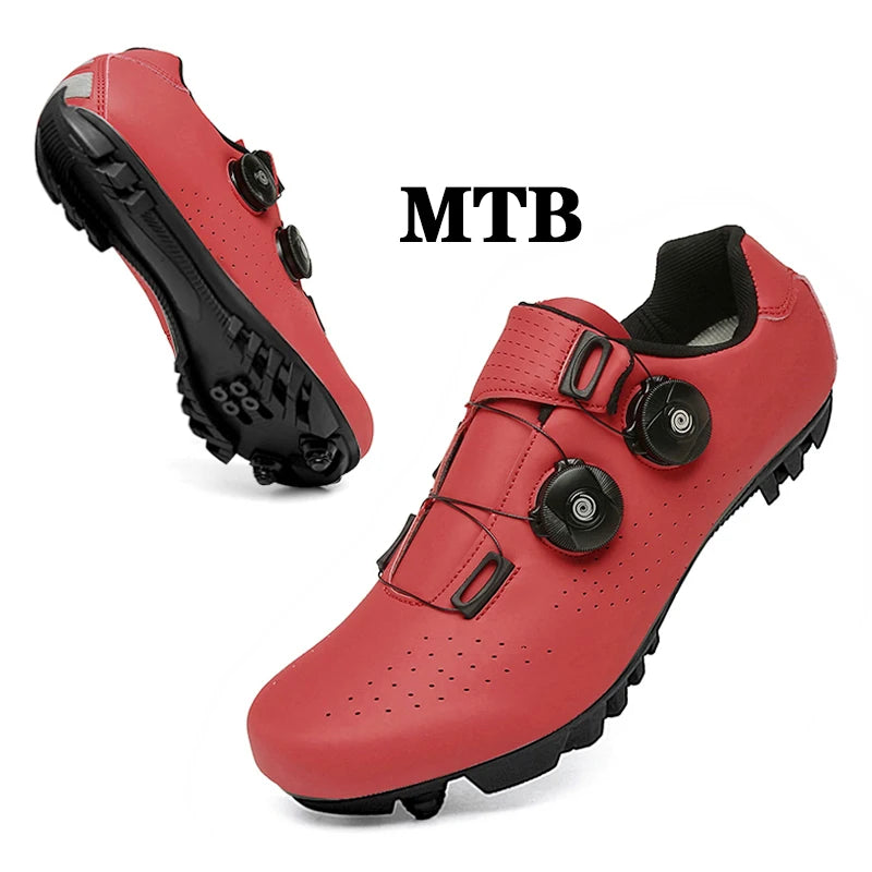 NEW 4 Colors Customizable Outdoor Mountain Bike Cycling Shoes Waterproof Carbon Breathable Casual Road Bicycle Shoes Colorful Reflective Women Men Sports Shoes