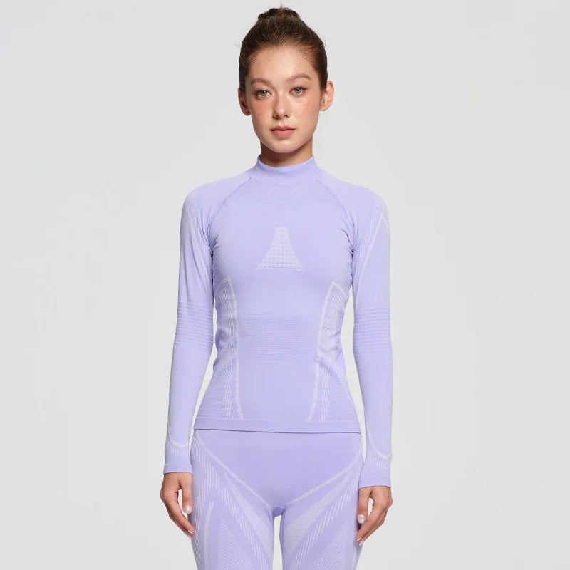 2 PCS Set S-2XL 7 Colors Custom Men's Women's Merino Wool Winter Ski Underwear Quick Dry Outdoor Skiing Riding Hiking Ice Hockey Thermal Underwear Set Winter Sports Apparel Suit