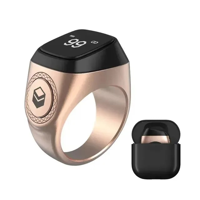 NEW Muslims Tasbih Wireless Android App Control Wi-Fi  M02 Metal Alloy Plastic Case Smart Ring App Control Remote Alarm Clock Muslims Tasbih Digital Zikr Counter 5 Prayer Time