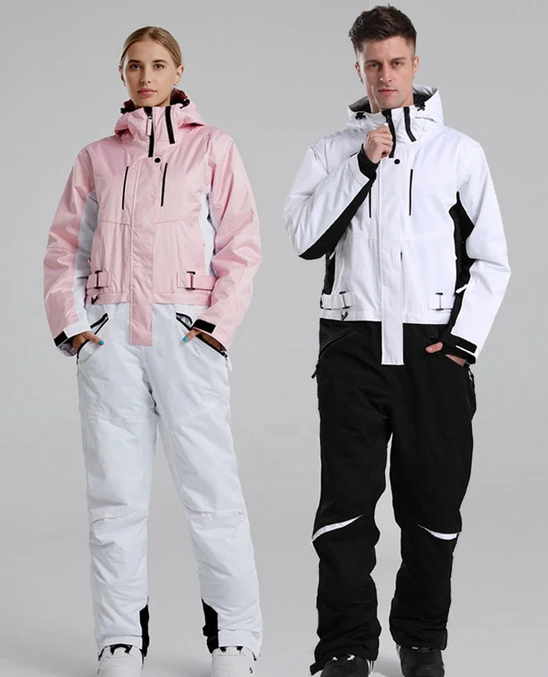 S-2XL 7 Colors Top Quality Waterproof Breathable Men Women One Piece Ski Suit Unisex Snowboard Suit Snowboard Snow Apparel Winter Sports Clothing Supplies