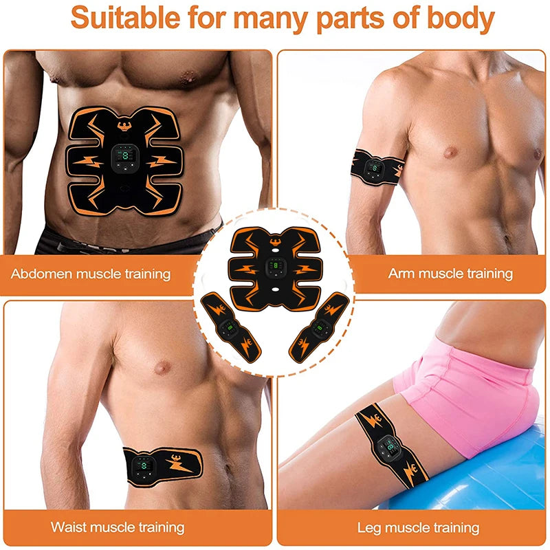 Smart EMS Wireless Muscle Stimulator Full Set Fitness Trainer Abdominal Training Electric Weight Loss Stickers Body Slimming Massager Sports Accessories Women Men Health Care Supplies