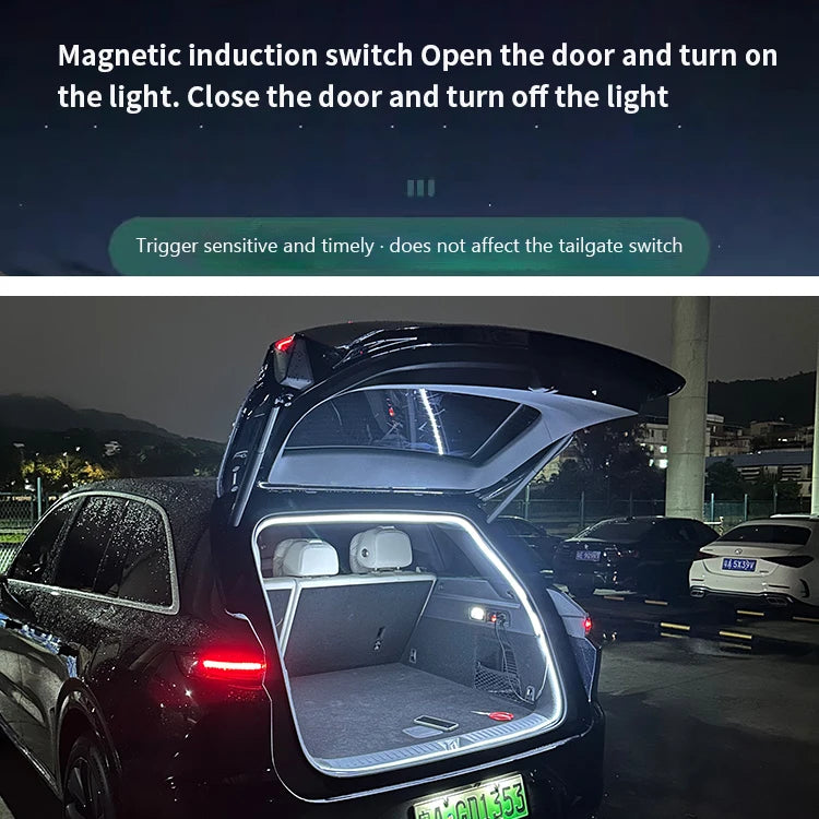 4M Universal Trunk Lights Constant-On Flexible Car Trunk LED Strip Light with Pin Plug Design for Cargo Area Lighting Car Accessories