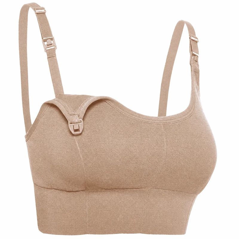 10 Colors S-2XL Women's Maternity Lactation Breast Feeding Nursing Bra Seamless Wire Free Push Up Anti Sag One Piece Comfortable Ladies Underwear Accessories