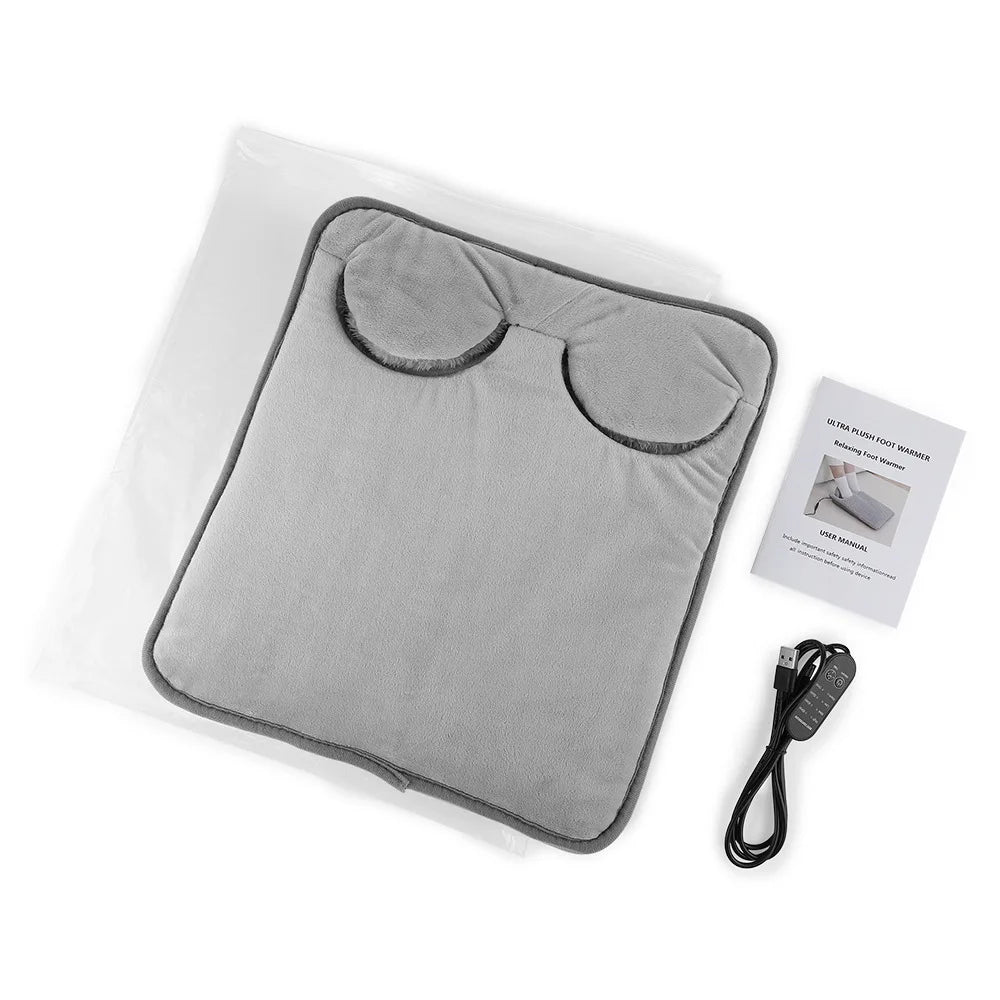 Newest Winter Electric Heated Foot Pad Heating Foot Mat Warm Heating USB Temperature Foot Heated Pad Warmer with 4 Heat Levels Remote Control