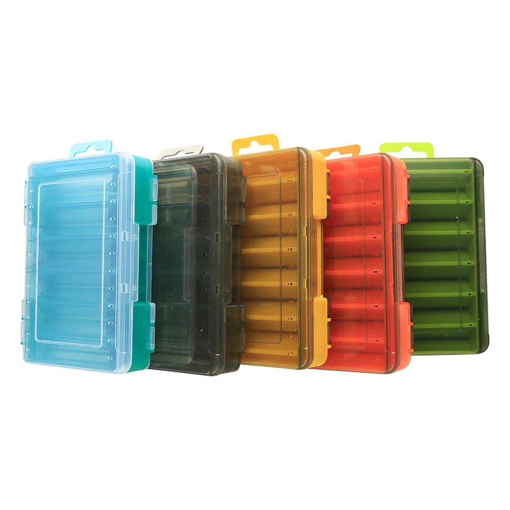 Double-Sided Clear Plastic Boxes Double-Layered Hard Bait Box Fishing Lure Boxes