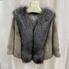 8 Colors Top Luxury Natural Real Fox Fur Collar Mink Fur Coat Women Winter Luxury Mink Fur Poncho Outerwear Jackets Evening Party Prom Wedding Guest Christmas Gift for Wife Girlfriend Ladies Luxury Apparel Supplies.