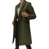 8 Colors S-3XL Women's Autumn Winter Fashion Top Quality Solid Coat Polo Mid Long Button Woolen Coat Single Button Pocket Trench Coat Outerwear Warm Windproof Jackets Ladies Winter Clothing Supplies.