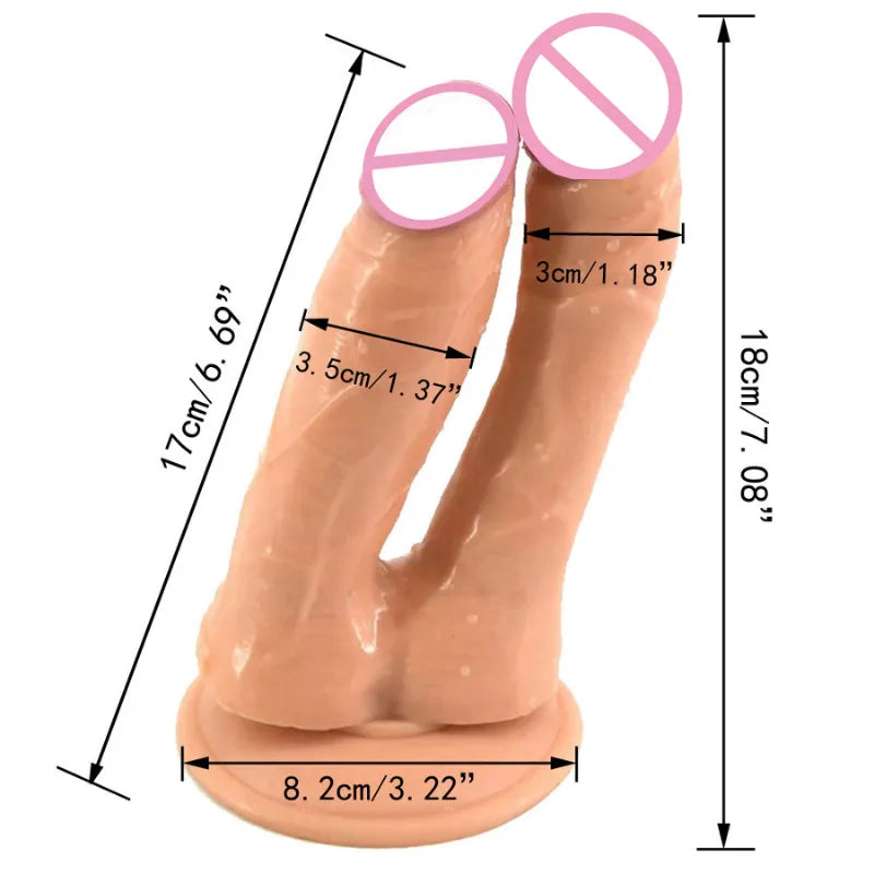 ROUGH BEAST Big Double Triple Dildos Female Masturbation Massager Dildo Anal Plug Toys with Sucker Cup for Women Sex Toy Product