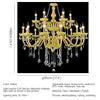 Home Villa Living Room 6/8/15/18 Lights Maria Theresa European Luxurious Crystal Pendent Lamps Yellow Candle Lamp Warm Art Decor Living Room Bedroom Restaurant Hotel Villa Chandelier