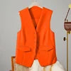 12 Colors S-3XL Plus Size Women's Spring and Autumn Suit Vest Waistcoat Cardigans Office Lady Sleeveless V-Neck Casual Loose Suit Vest Ladies Clothing Accessories