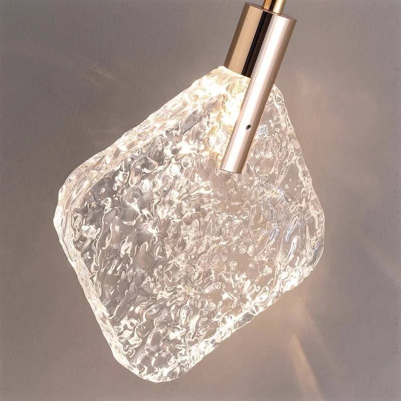 Home Villa Italian Modern Minimalist Exquisite Square Bedroom Living Room Transparent Crystal Chandelier Art Popular Bedroom Bedside LED Pendant Lights Home Lighting Supplies