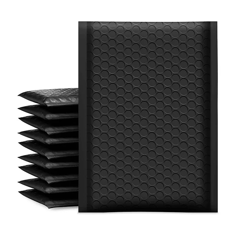 NEW Arrivals 50/100PCS Set Black/Yellow/Pink Bubble Envelope Bag Pink Waterproof Poly Bubble Mailers Opaque Self-Seal Adhesive Boutique Shipping Travel Bags