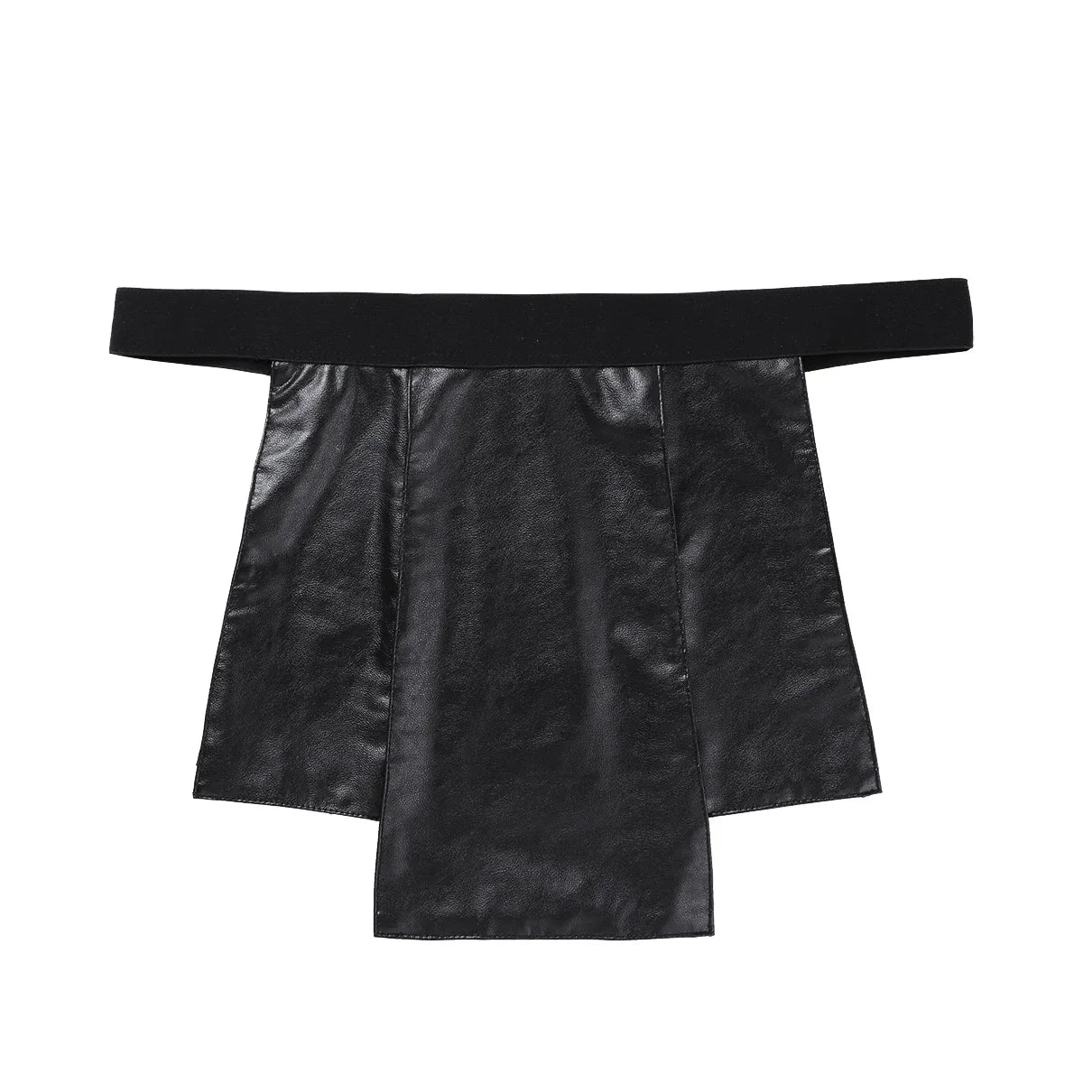 Gay/Men Sexy Lingerie Low Rise Faux Leather Soft Novelty Metal Studded Kilt Underwear Skirt Adult Clubwear Rave Party Costume Hot